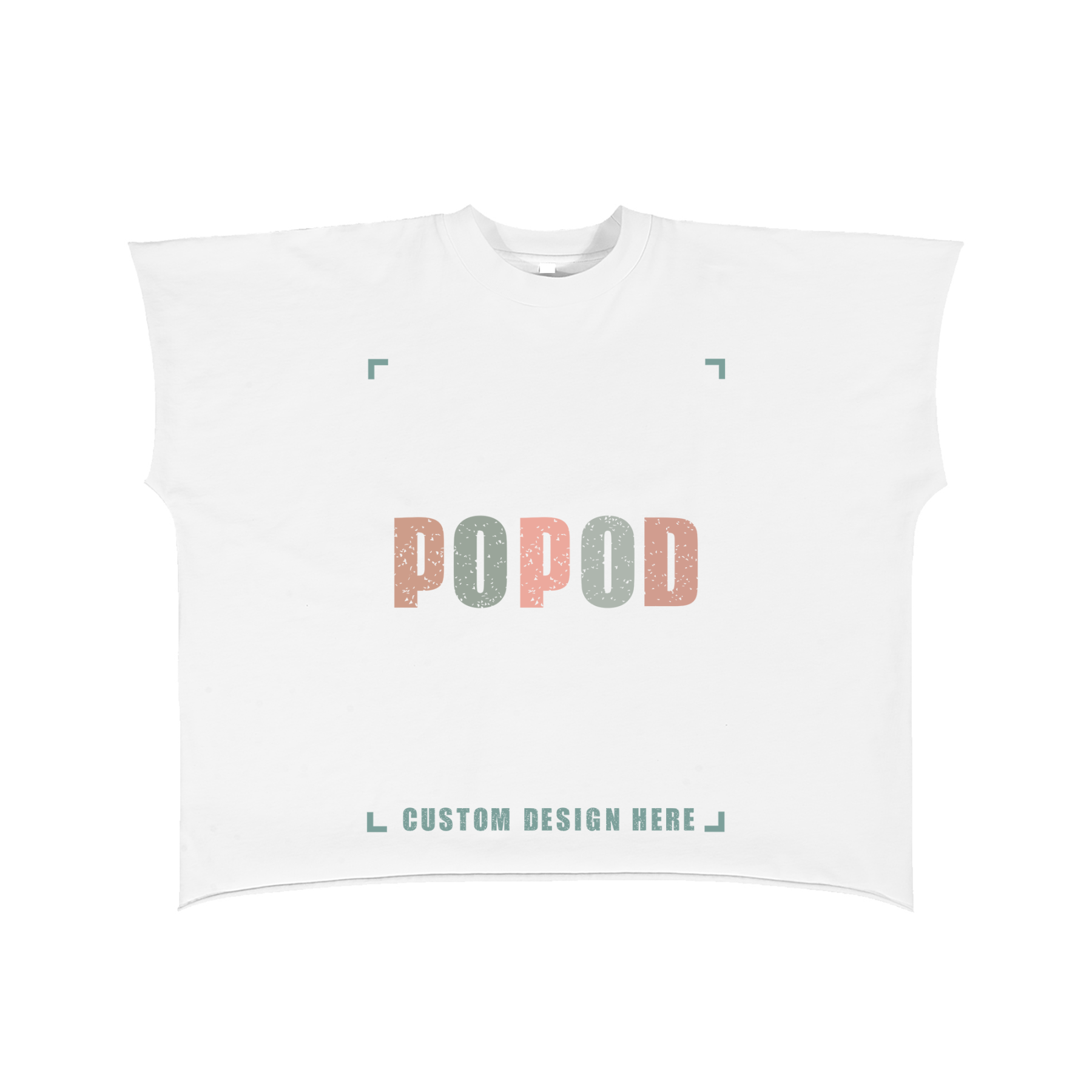 Structured Boxy Tee with Raw-Cut Detailing PP9544