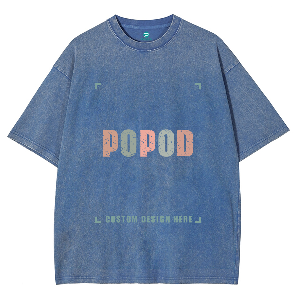 15 Colors Unisex Fit Vintage T-shirt Pure Cotton Round Neck Short-sleeved Tee Retro Style Super Soft Texture | 250g & 15-colour | PP0691