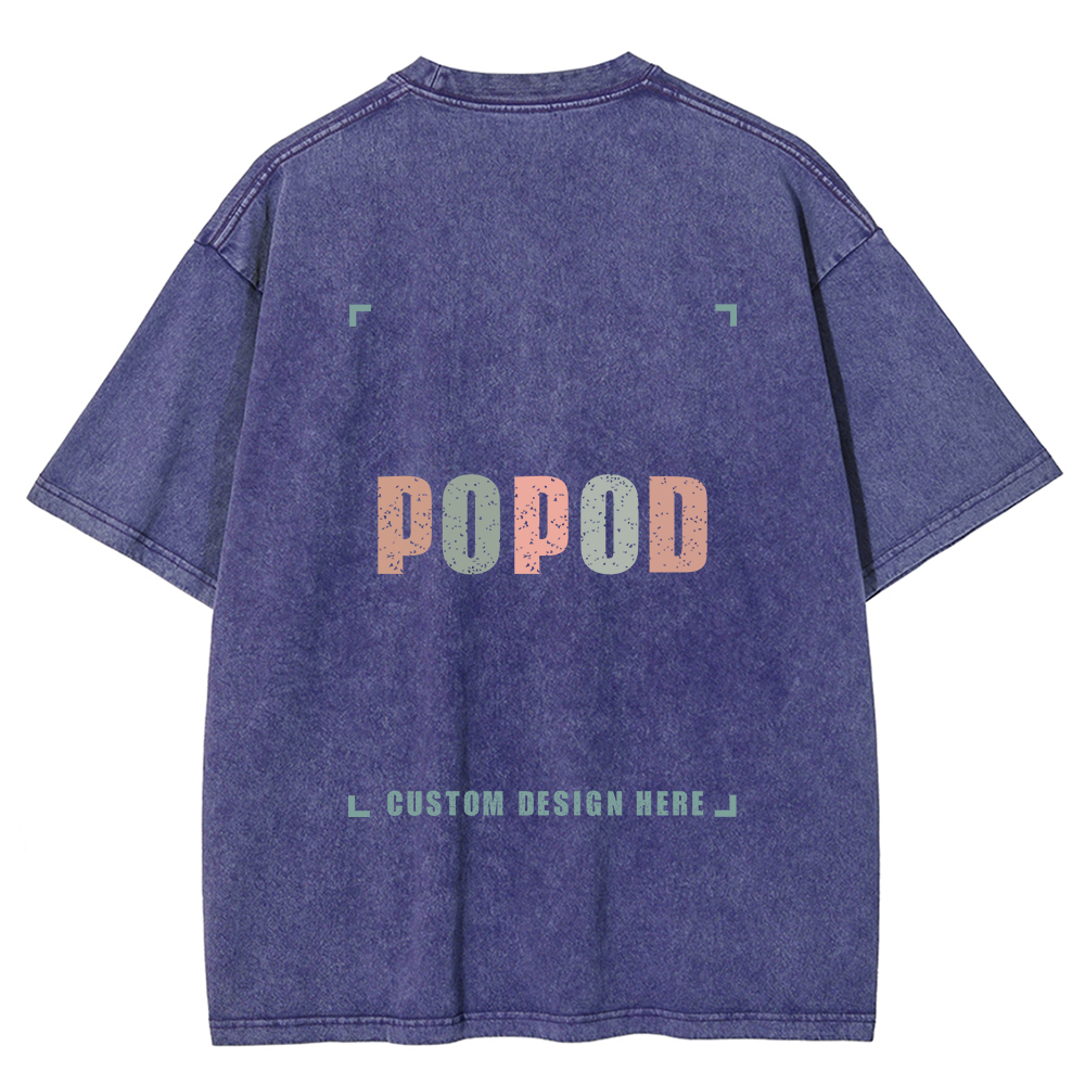 15 Colors Unisex Fit Vintage T-shirt Pure Cotton Round Neck Short-sleeved Tee Retro Style Super Soft Texture | 250g & 15-colour | PP0691