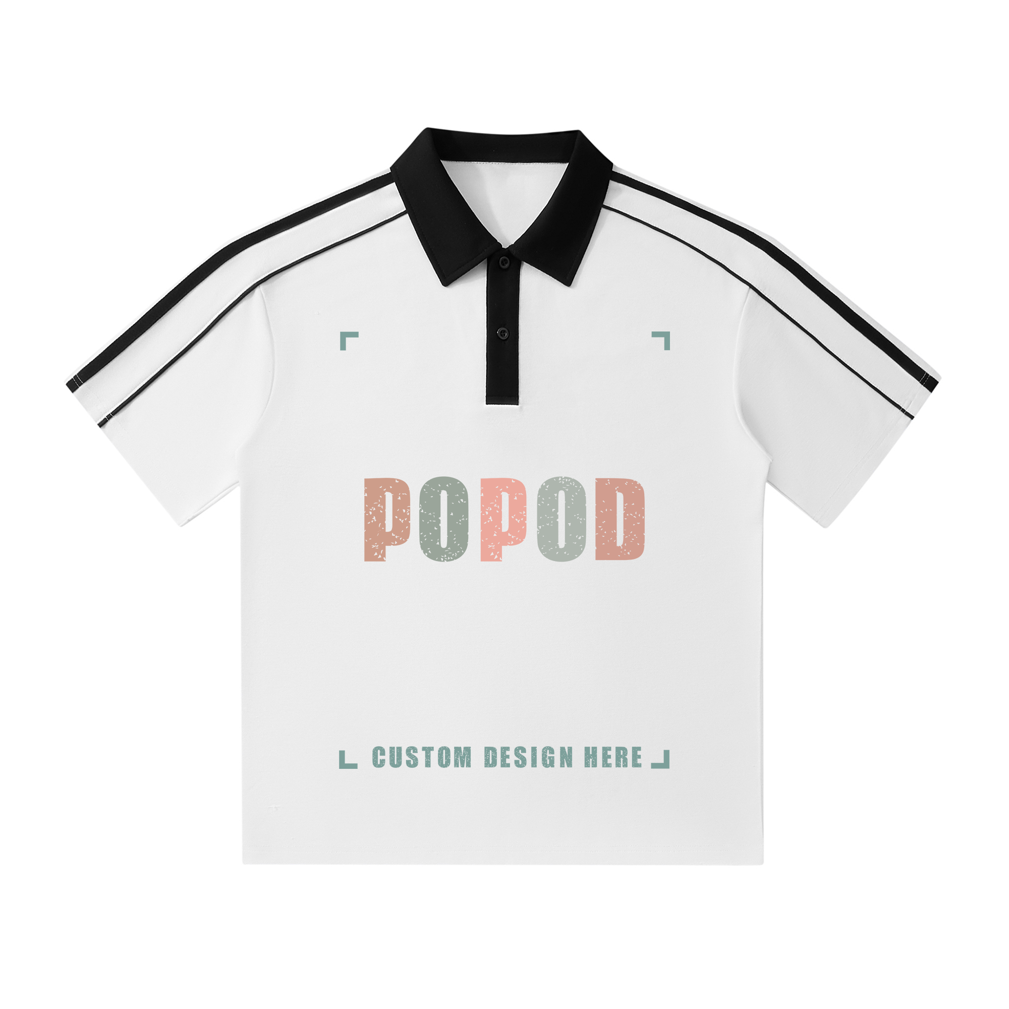 Retro Contrast Collar Polo Shirt PP7549