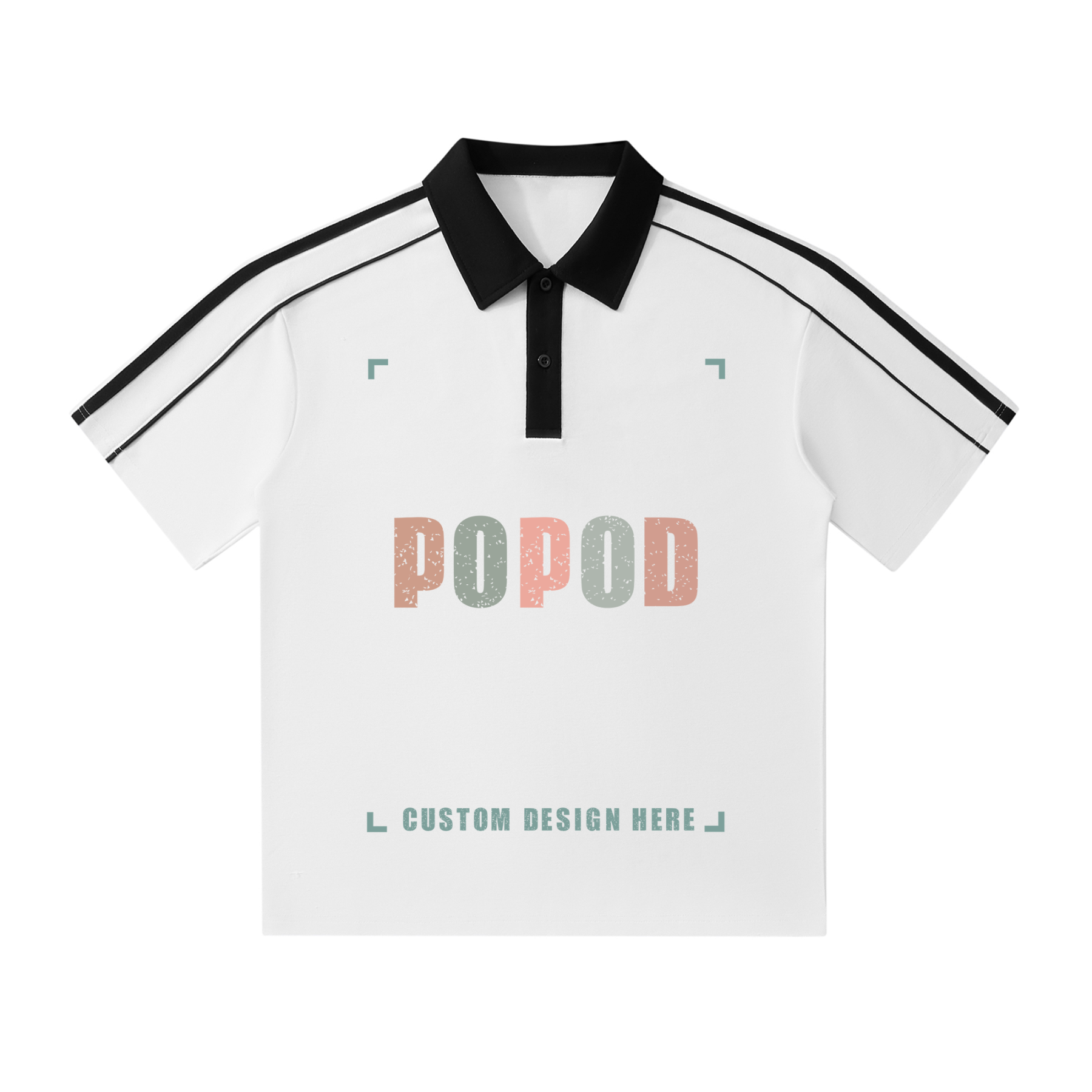 Retro Contrast Collar Polo Shirt PP7549