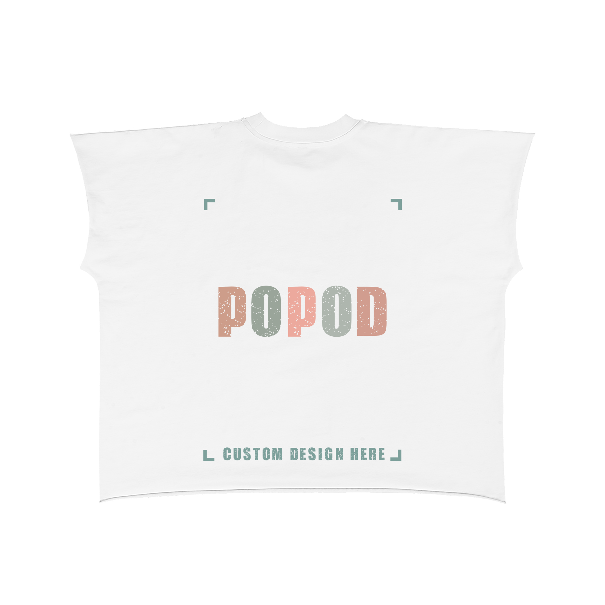 Structured Boxy Tee with Raw-Cut Detailing PP9544