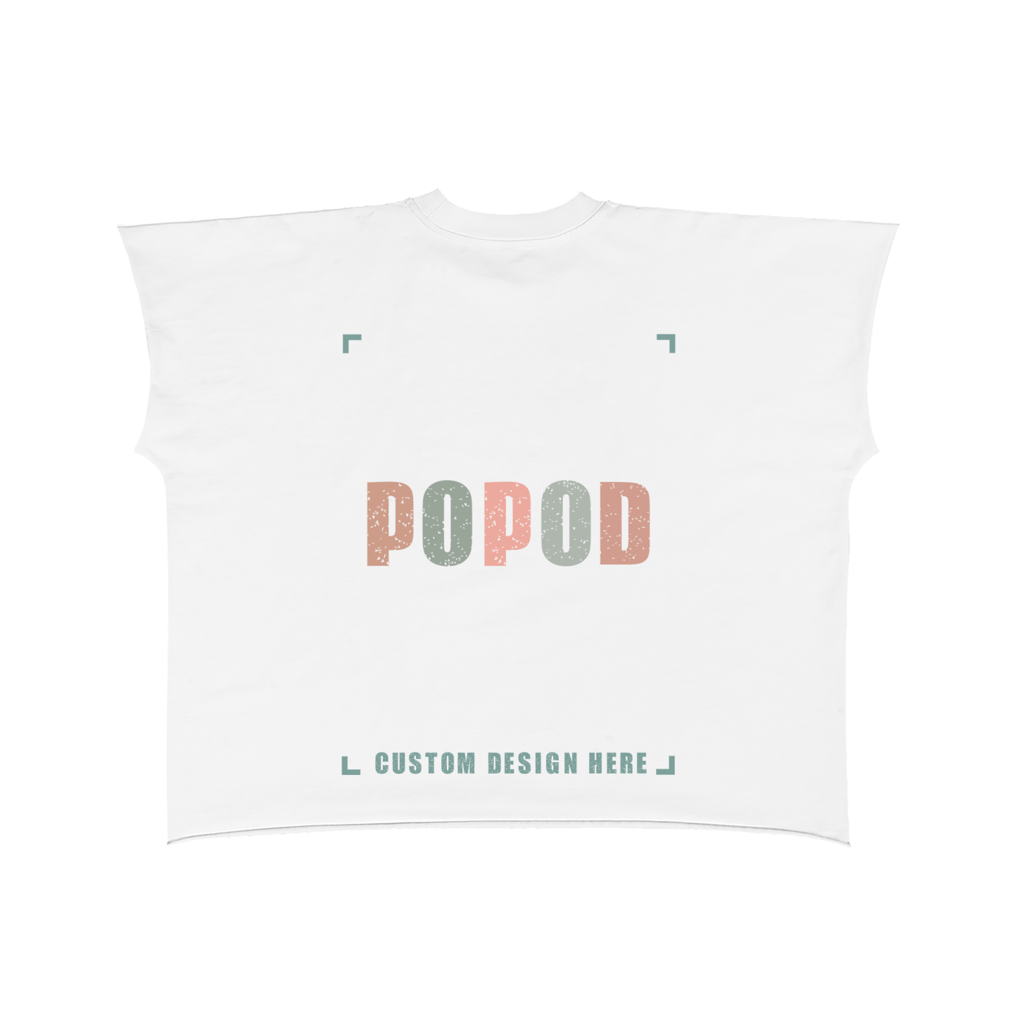 Structured Boxy Tee with Raw-Cut Detailing PP9544