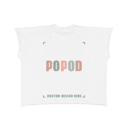 Structured Boxy Tee with Raw-Cut Detailing PP9544