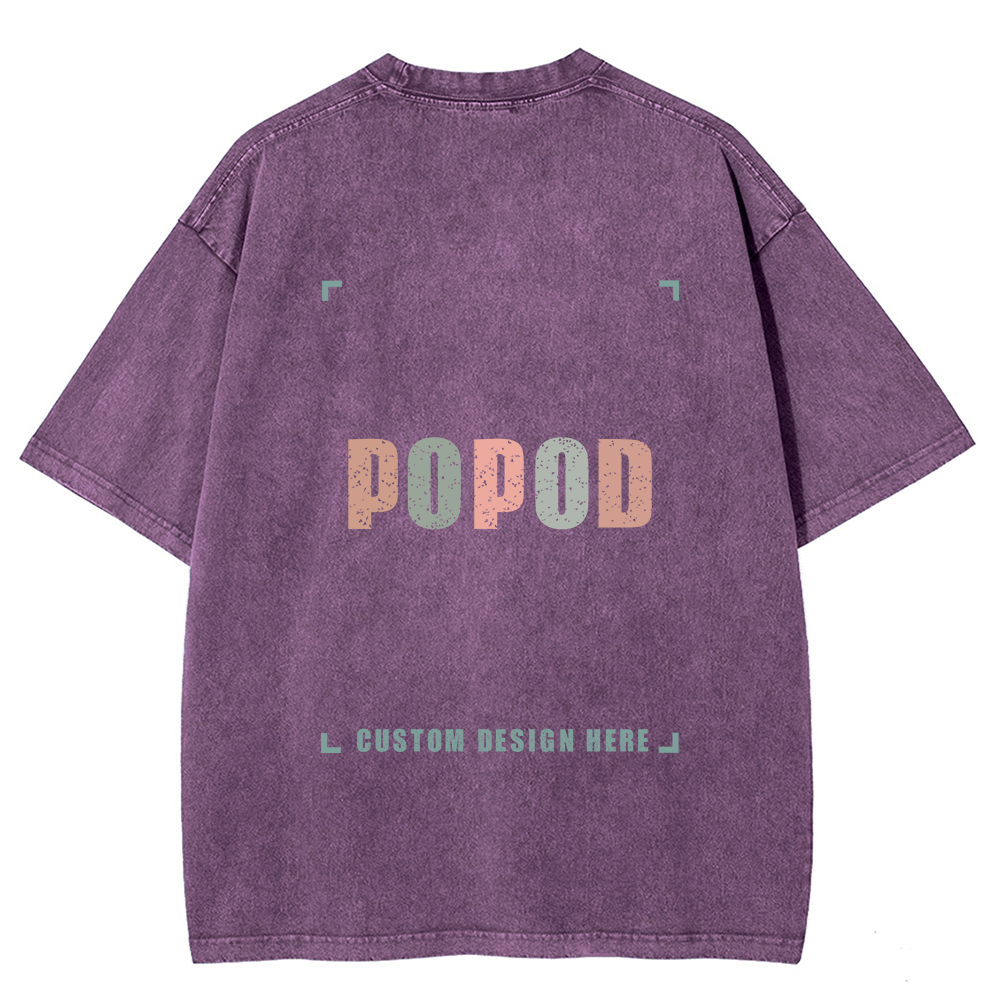 15 Colors Unisex Fit Vintage T-shirt Pure Cotton Round Neck Short-sleeved Tee Retro Style Super Soft Texture | 250g & 15-colour | PP0691
