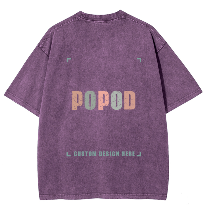 15 Colors Unisex Fit Vintage T-shirt Pure Cotton Round Neck Short-sleeved Tee Retro Style Super Soft Texture | 250g & 15-colour | PP0691