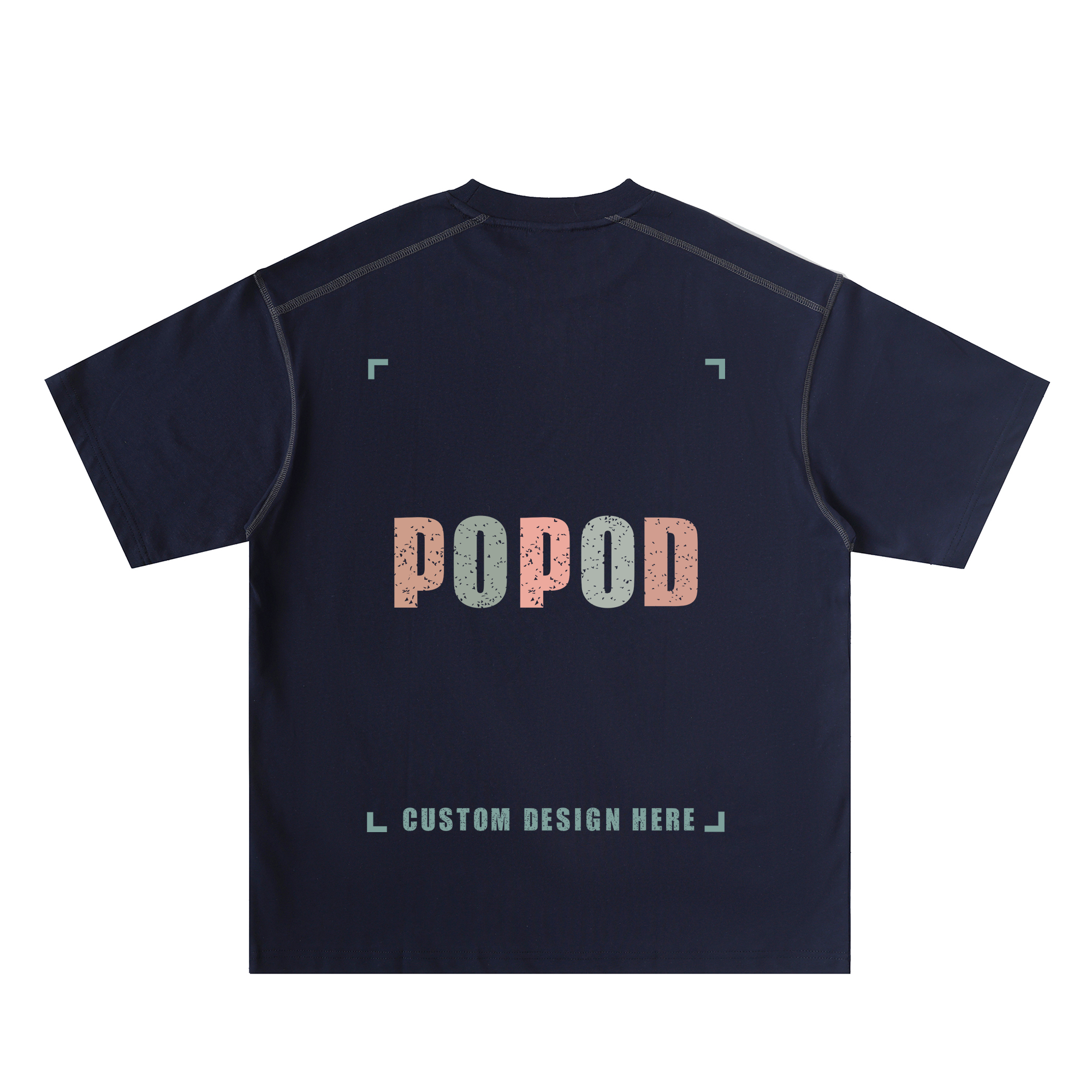 Contrast Seam Detail Loose Fit Cotton Tee PP3396