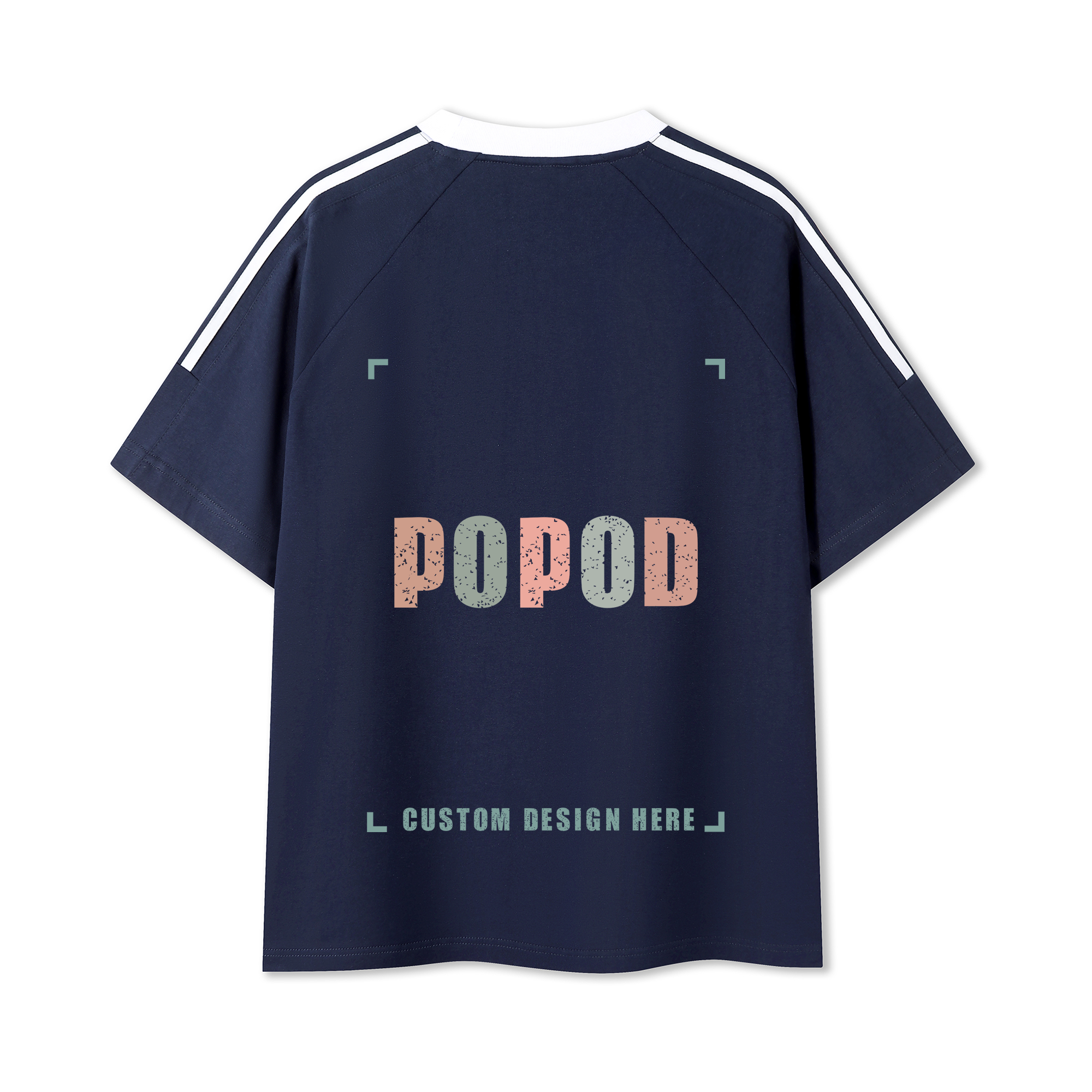 Cotton Crewneck Tee with Contrast Side-Stripe PP9420