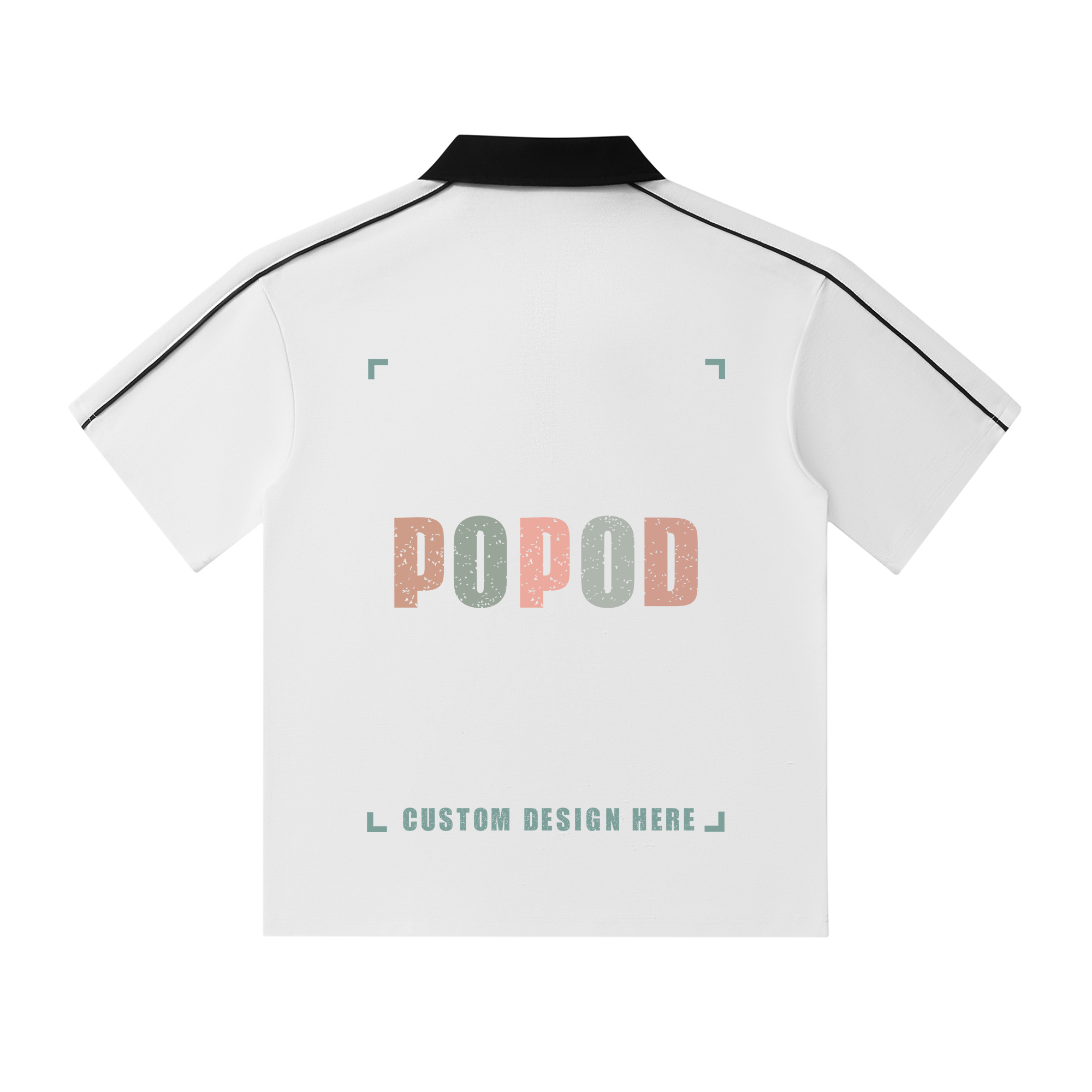 Retro Contrast Collar Polo Shirt PP7549