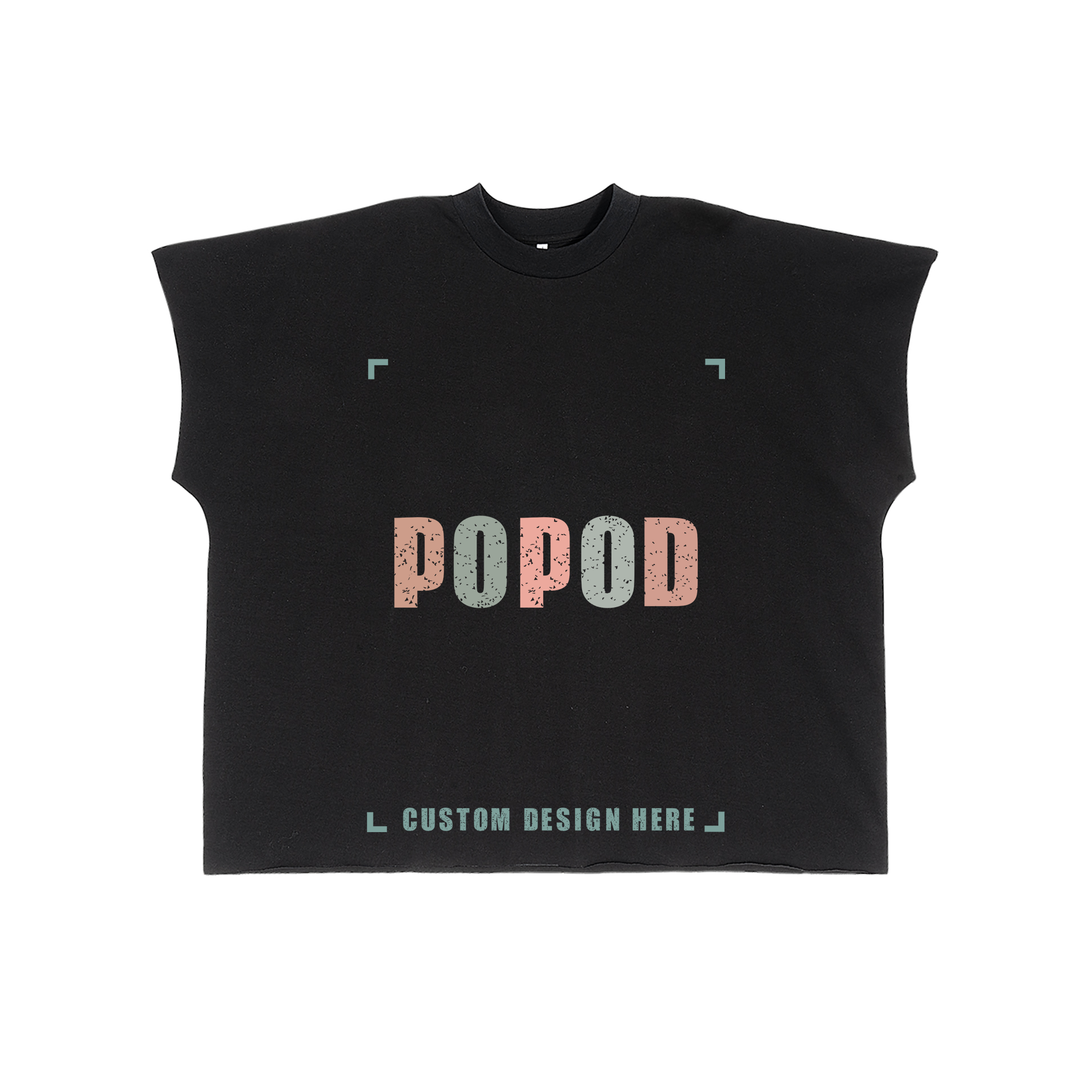 Structured Boxy Tee with Raw-Cut Detailing PP9544