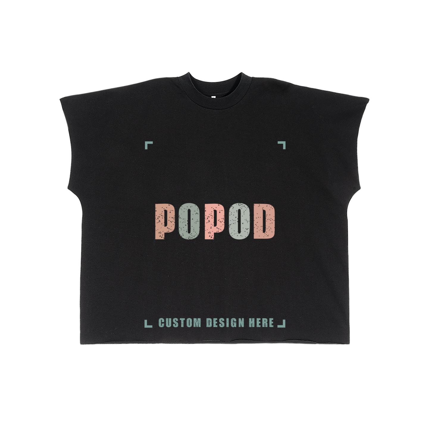 Structured Boxy Tee with Raw-Cut Detailing PP9544