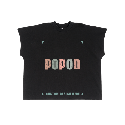 Structured Boxy Tee with Raw-Cut Detailing PP9544