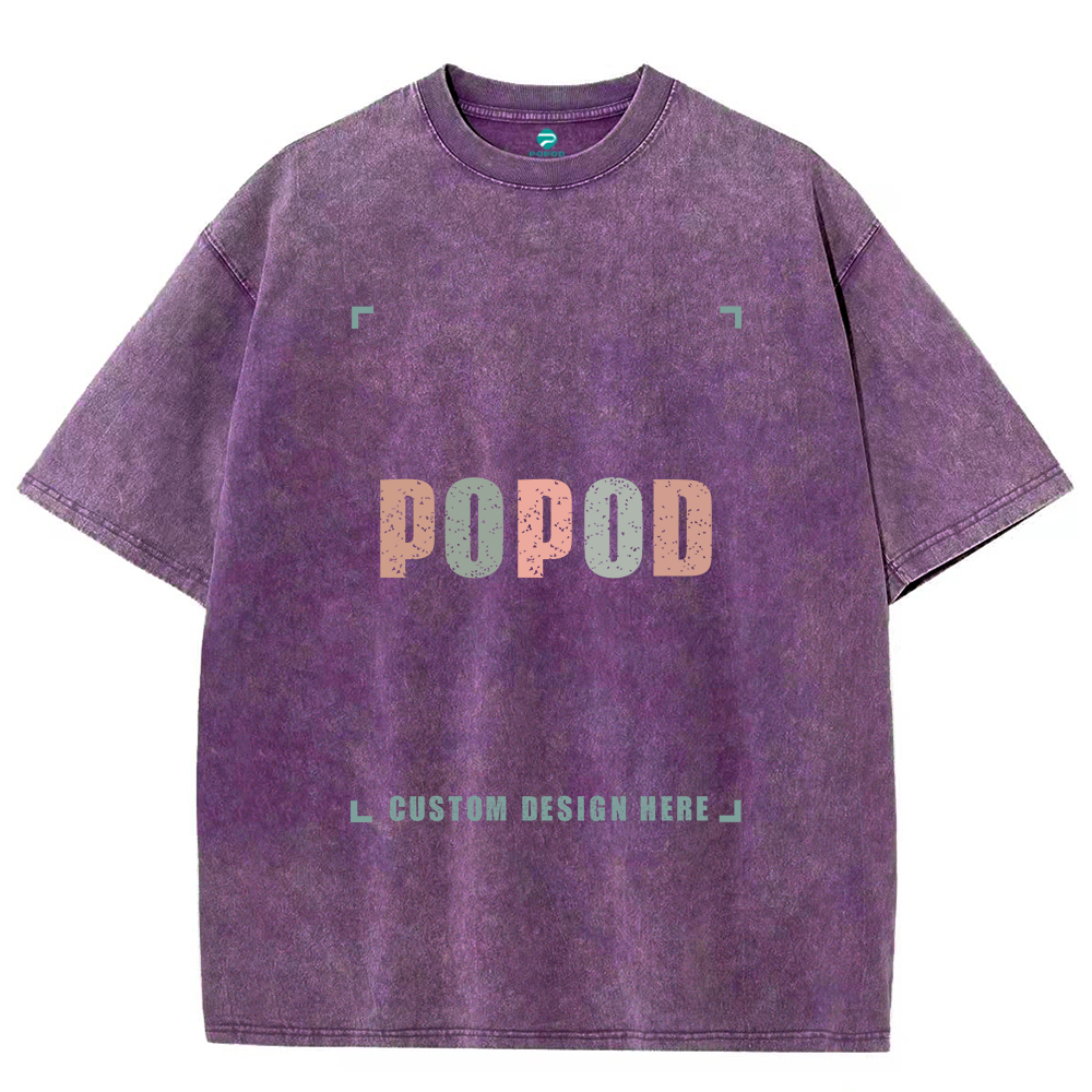 15 Colors Unisex Fit Vintage T-shirt Pure Cotton Round Neck Short-sleeved Tee Retro Style Super Soft Texture | 250g & 15-colour | PP0691