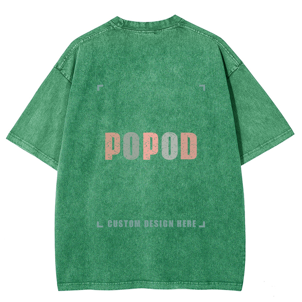 15 Colors Unisex Fit Vintage T-shirt Pure Cotton Round Neck Short-sleeved Tee Retro Style Super Soft Texture | 250g & 15-colour | PP0691