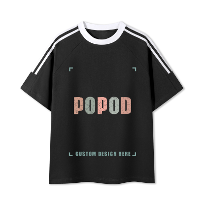 Cotton Crewneck Tee with Contrast Side-Stripe PP9420