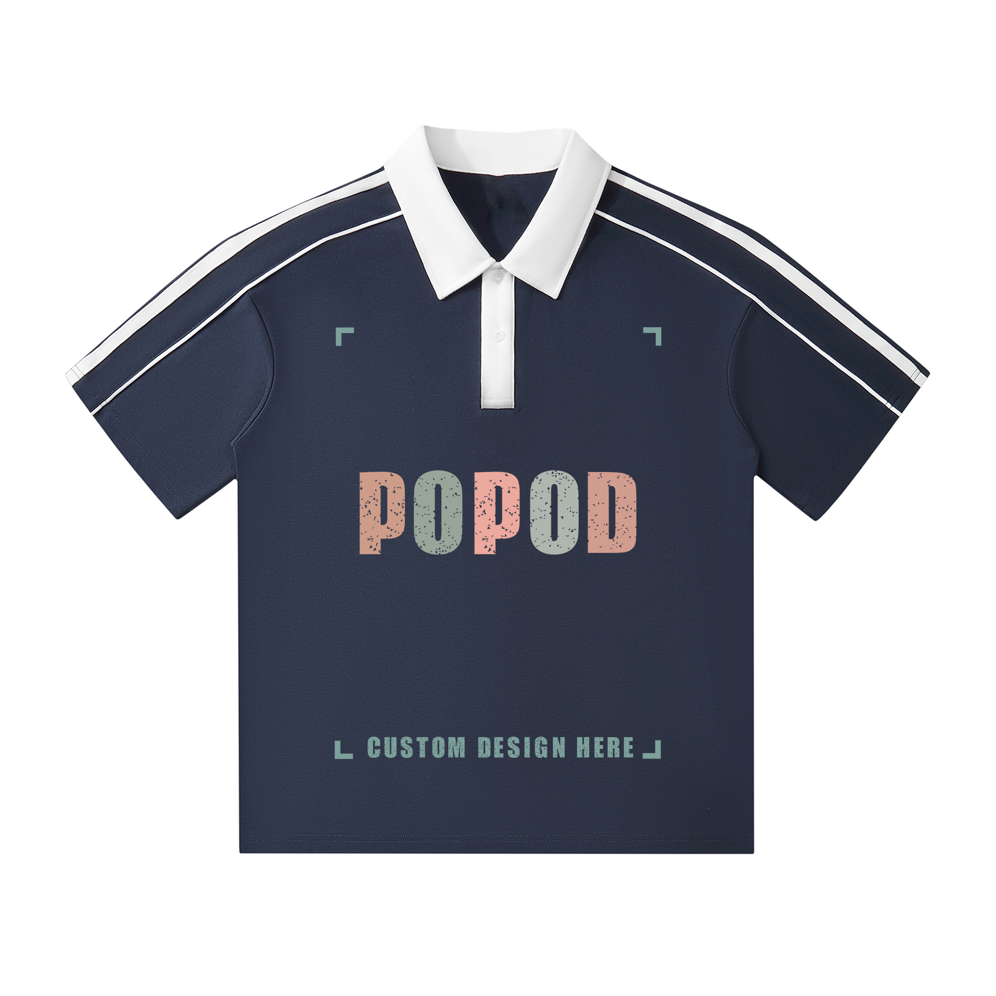 Retro Contrast Collar Polo Shirt PP7549