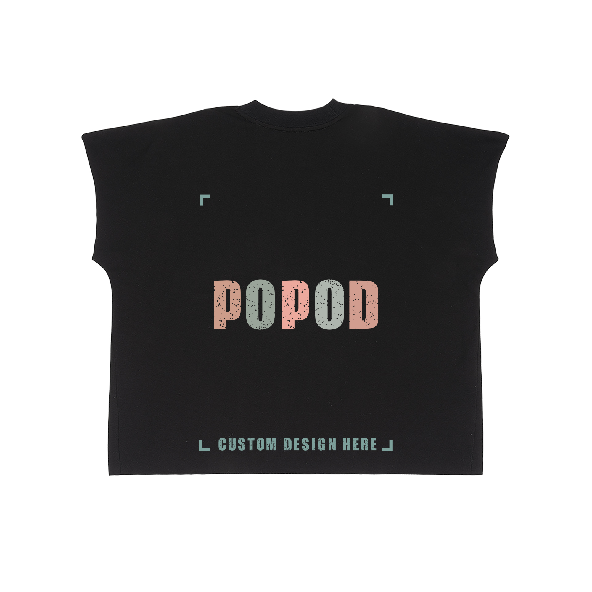 Structured Boxy Tee with Raw-Cut Detailing PP9544