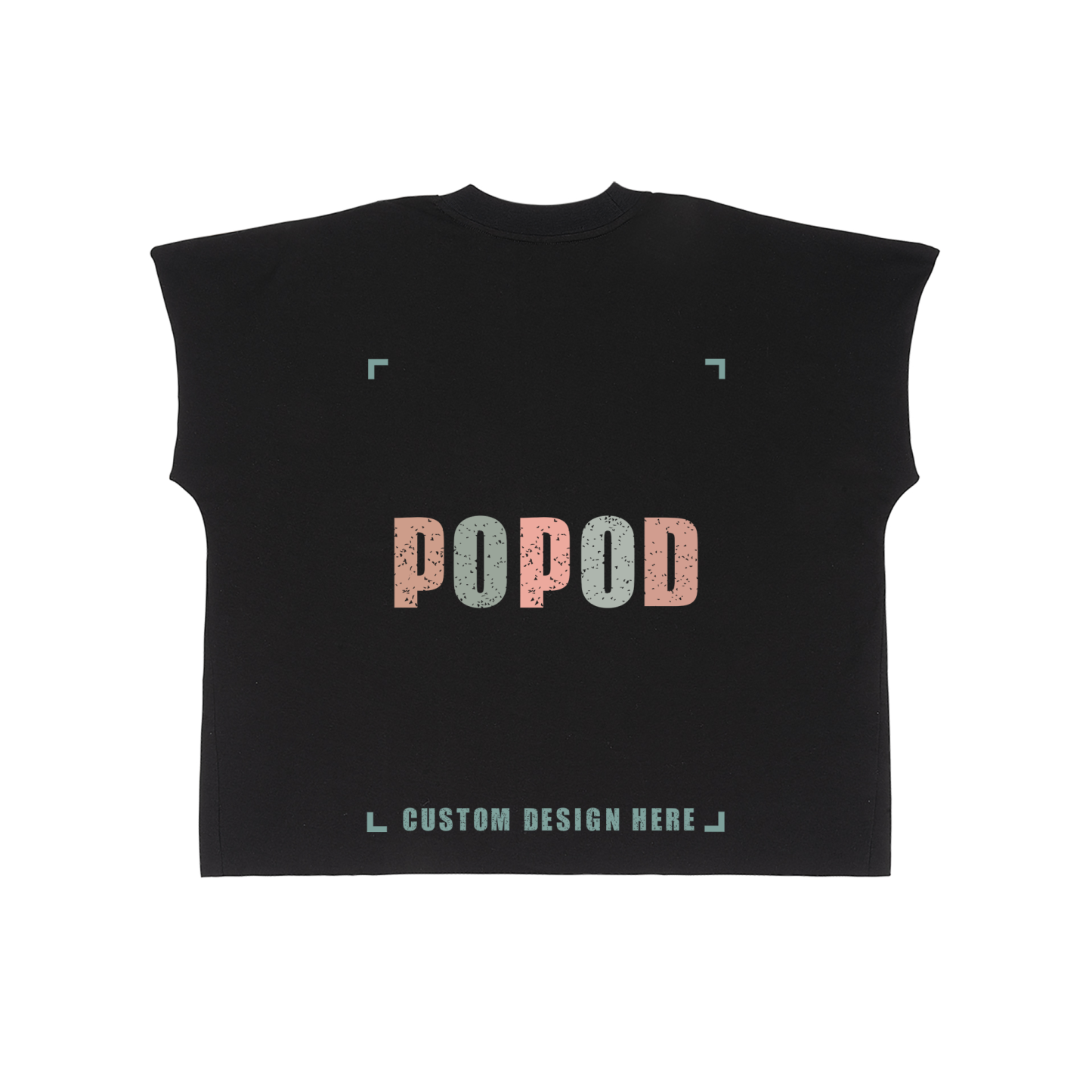 Structured Boxy Tee with Raw-Cut Detailing PP9544