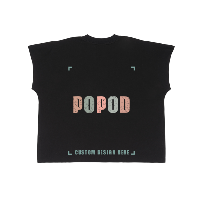 Structured Boxy Tee with Raw-Cut Detailing PP9544