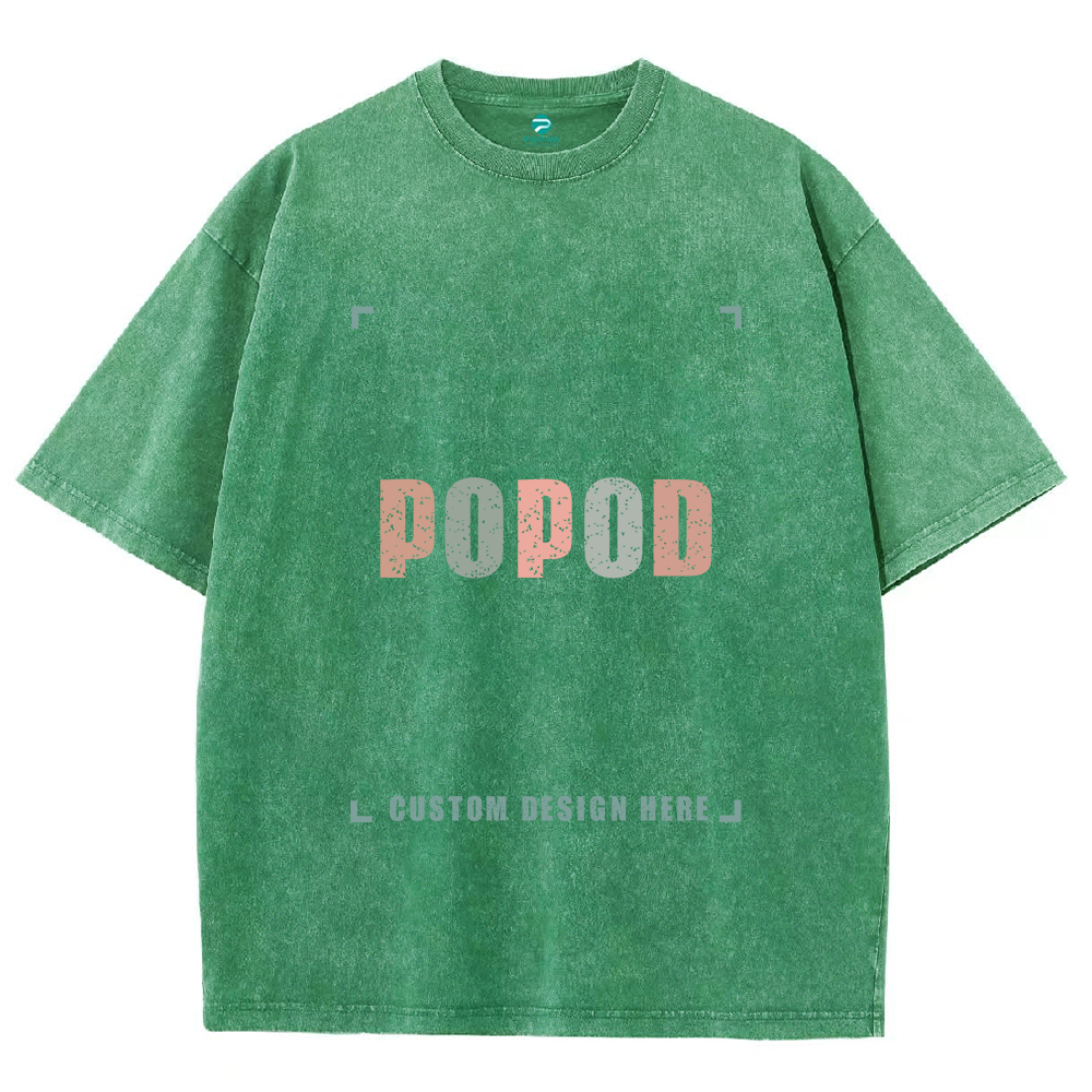 15 Colors Unisex Fit Vintage T-shirt Pure Cotton Round Neck Short-sleeved Tee Retro Style Super Soft Texture | 250g & 15-colour | PP0691