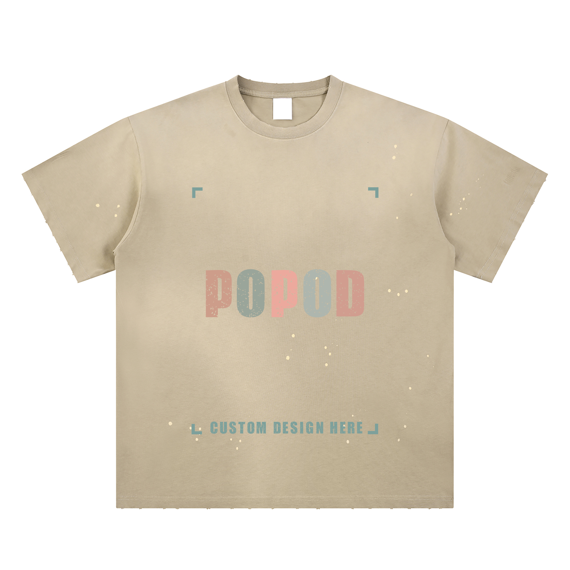 Vintage Hand-Distressed Faded Splatter T-Shirt PP9503
