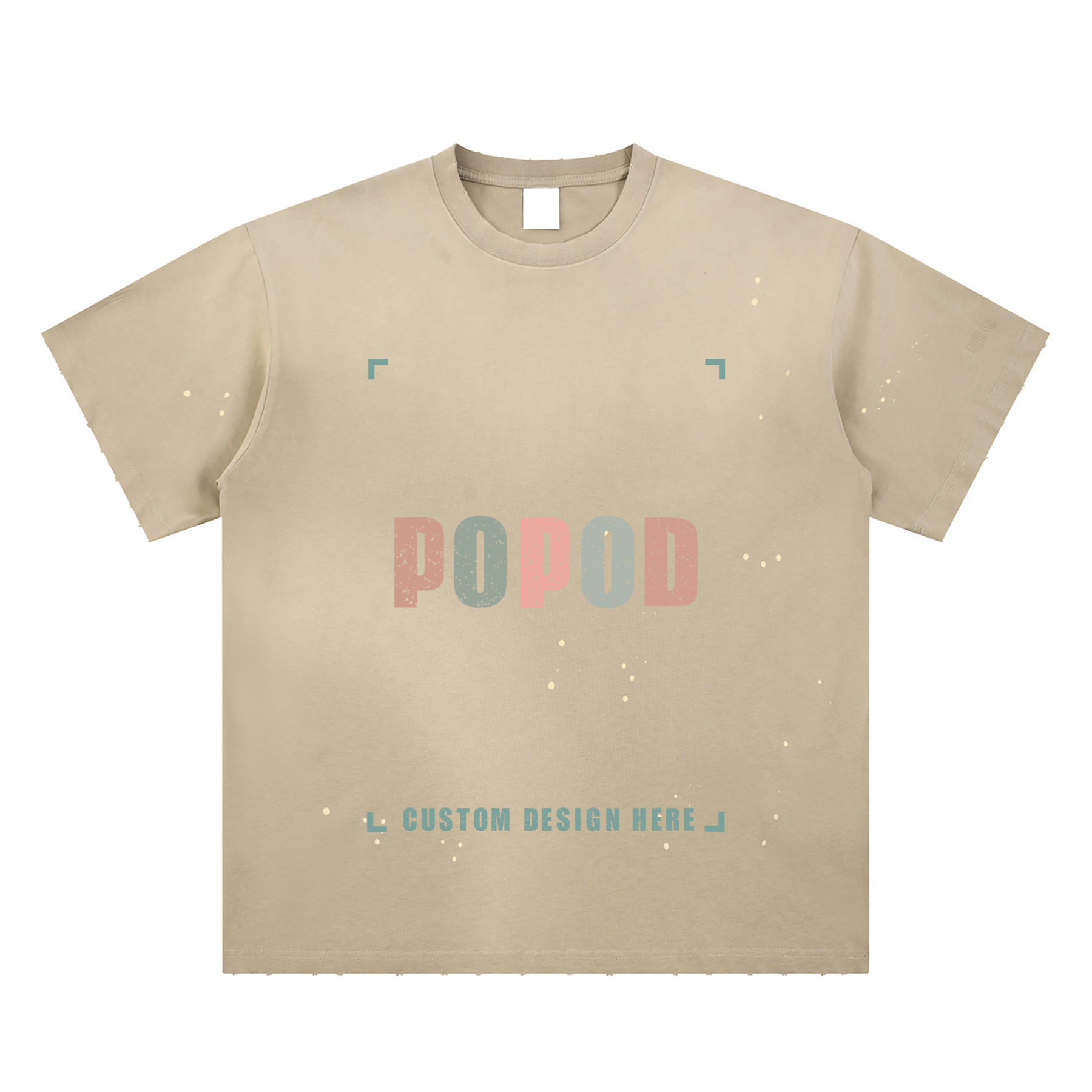 Vintage Hand-Distressed Faded Splatter T-Shirt PP9503