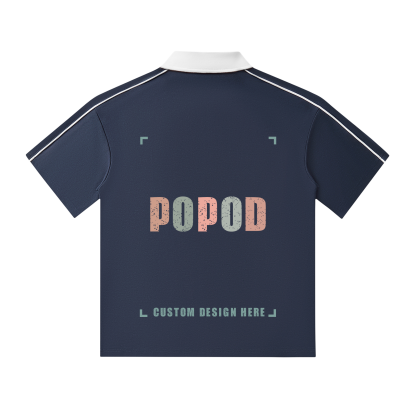 Retro Contrast Collar Polo Shirt PP7549