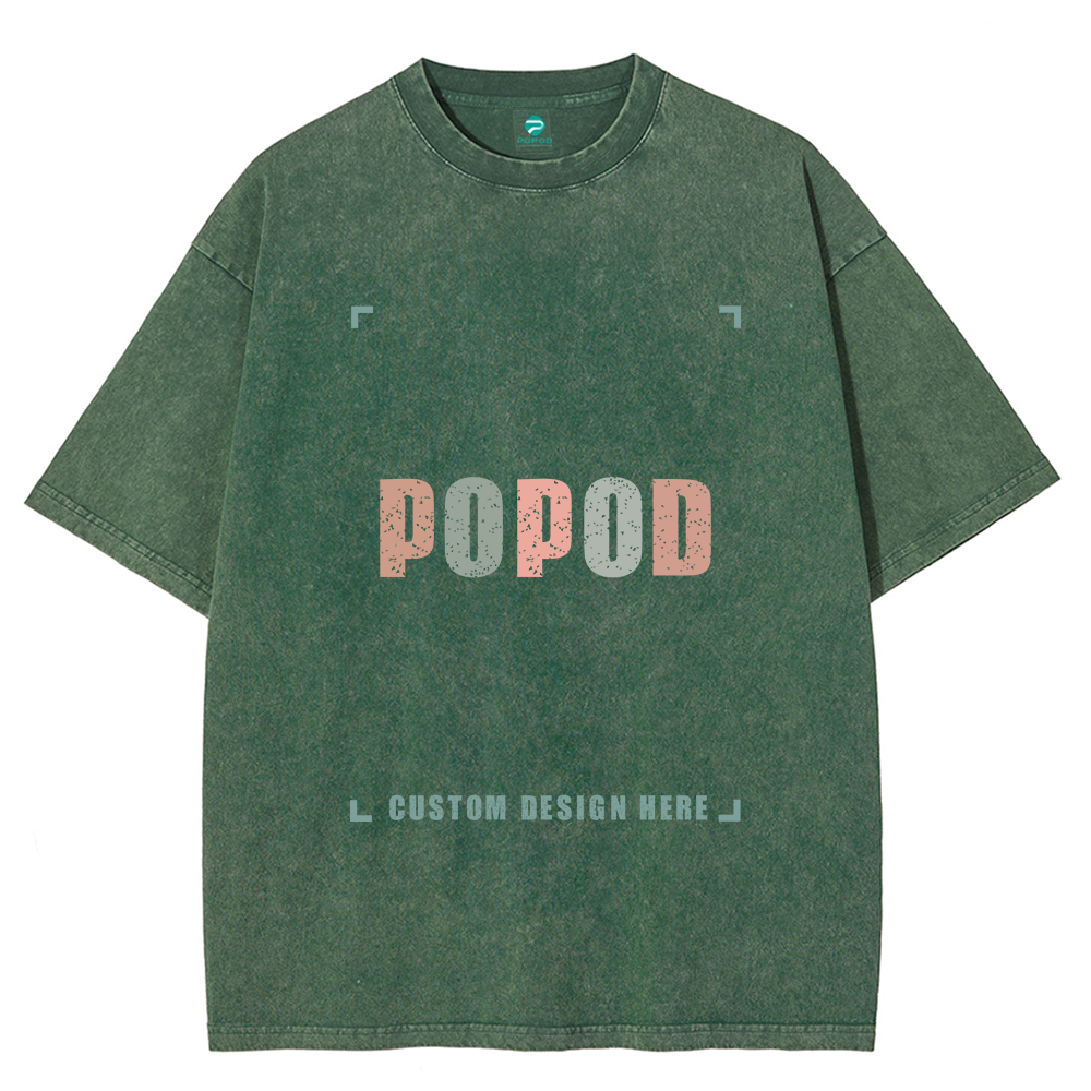 15 Colors Unisex Fit Vintage T-shirt Pure Cotton Round Neck Short-sleeved Tee Retro Style Super Soft Texture | 250g & 15-colour | PP0691
