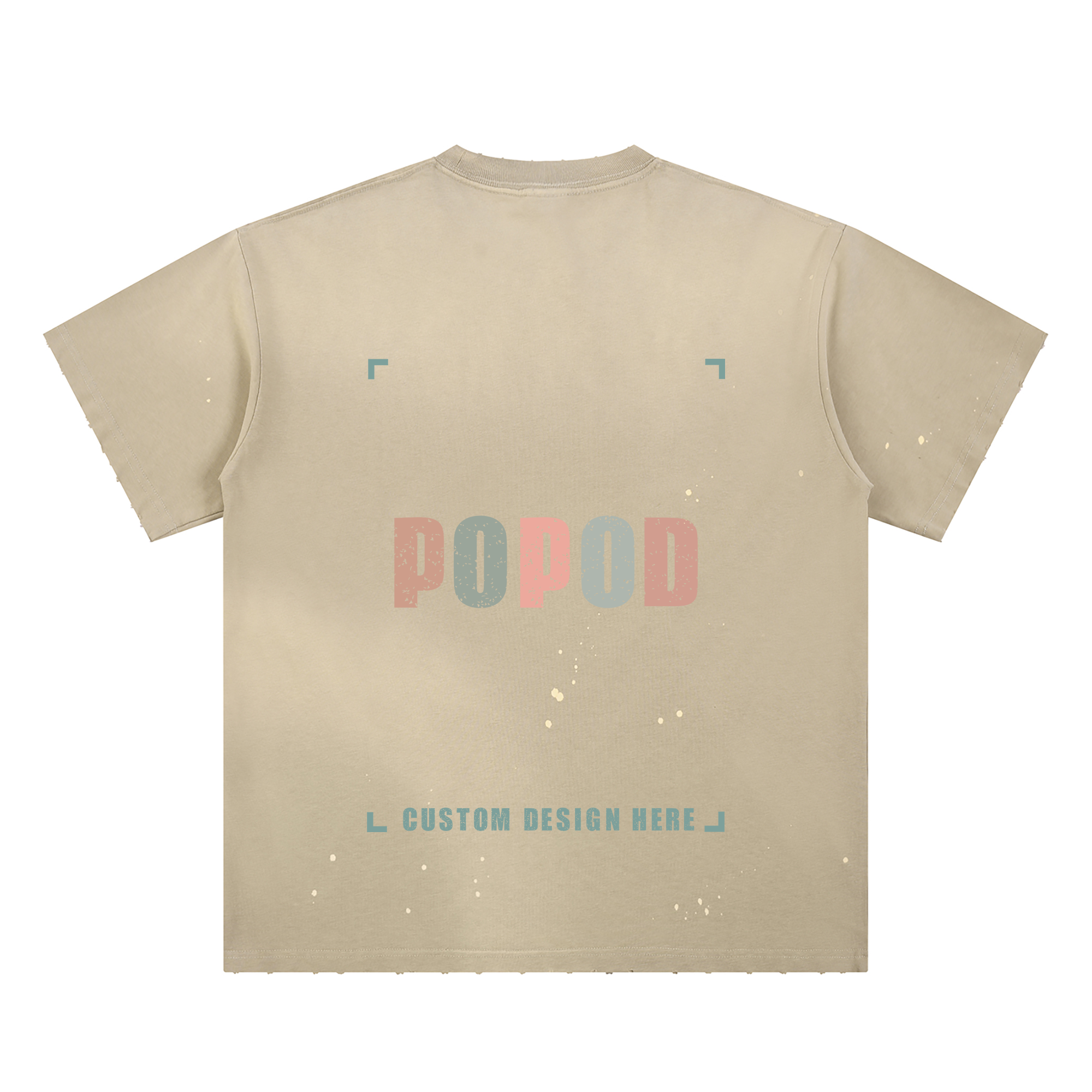 Vintage Hand-Distressed Faded Splatter T-Shirt PP9503