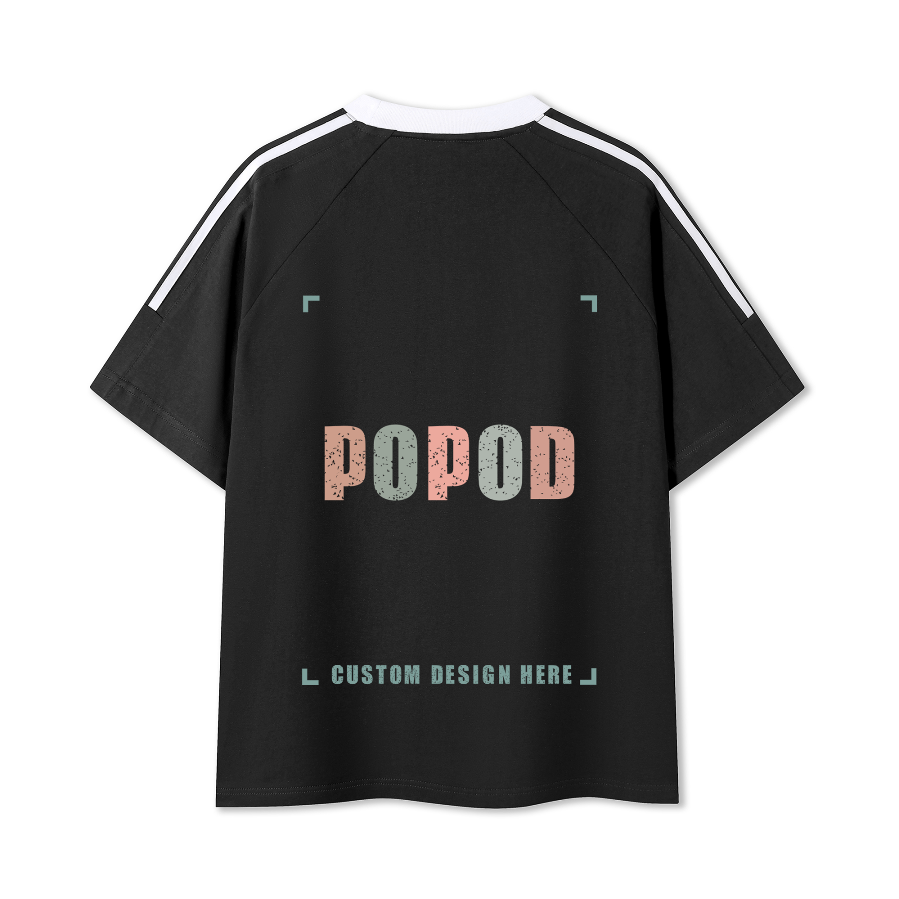 Cotton Crewneck Tee with Contrast Side-Stripe PP9420