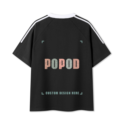 Cotton Crewneck Tee with Contrast Side-Stripe PP9420