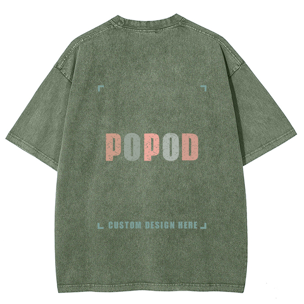 15 Colors Unisex Fit Vintage T-shirt Pure Cotton Round Neck Short-sleeved Tee Retro Style Super Soft Texture | 250g & 15-colour | PP0691