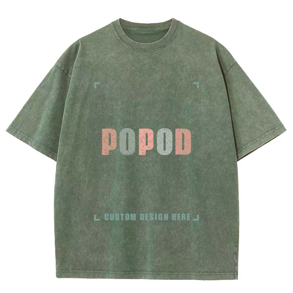 15 Colors Unisex Fit Vintage T-shirt Pure Cotton Round Neck Short-sleeved Tee Retro Style Super Soft Texture | 250g & 15-colour | PP0691