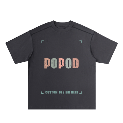 Contrast Seam Detail Loose Fit Cotton Tee PP3396