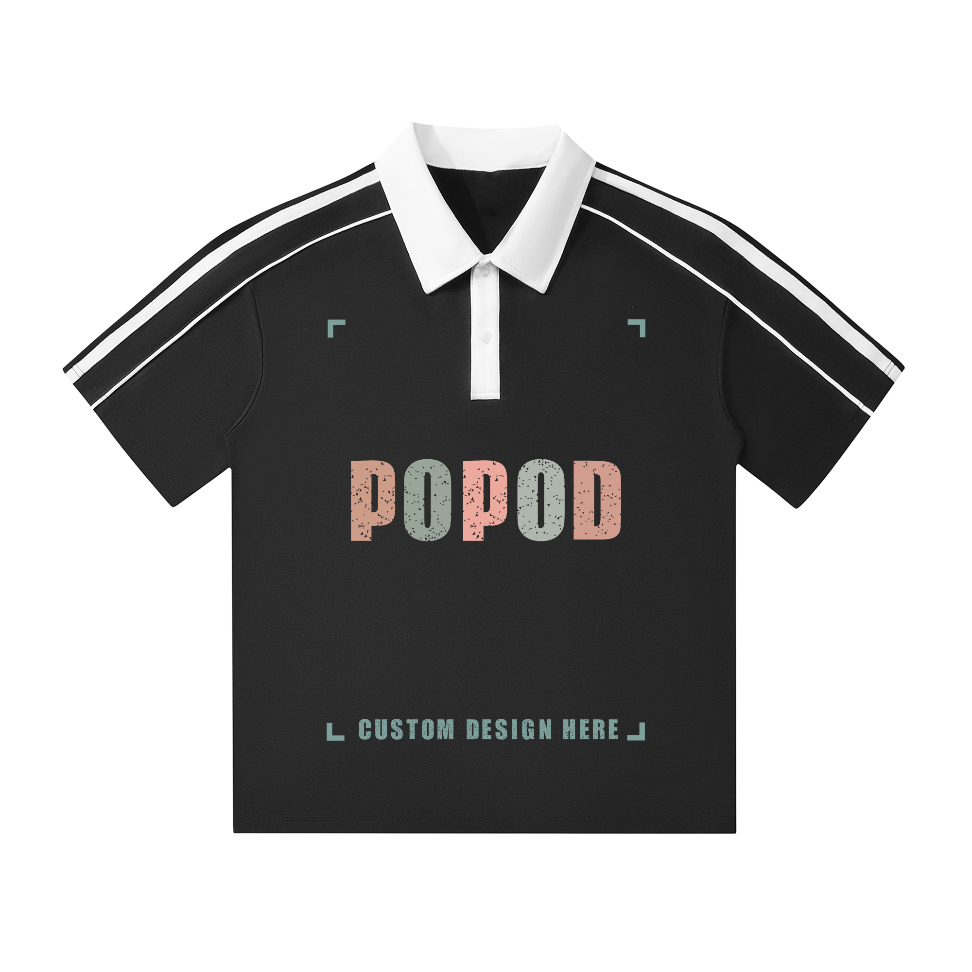 Retro Contrast Collar Polo Shirt PP7549