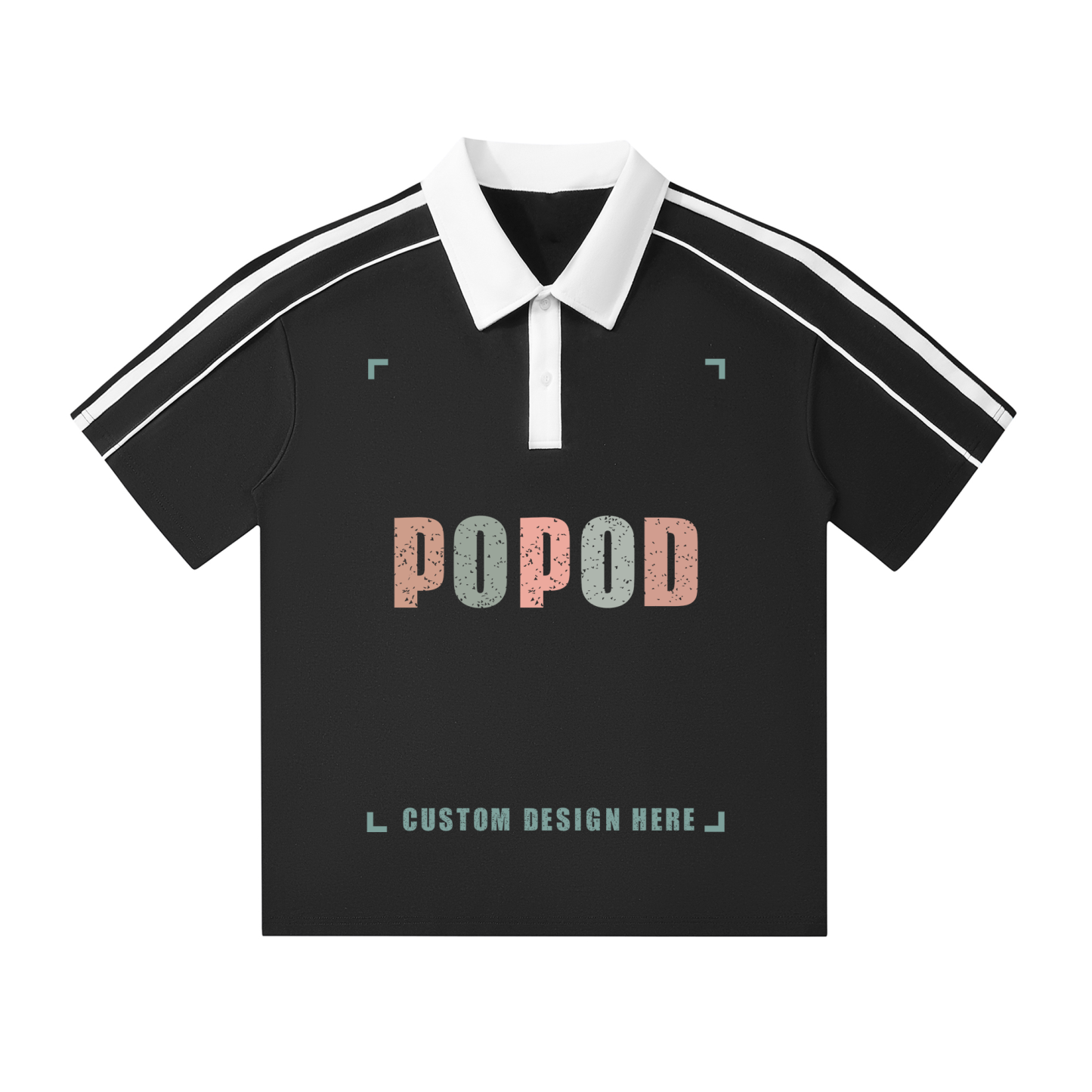 Retro Contrast Collar Polo Shirt PP7549