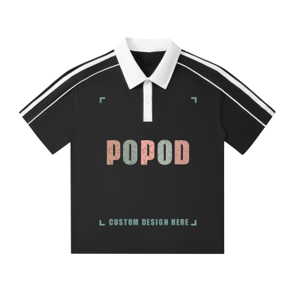 Retro Contrast Collar Polo Shirt PP7549