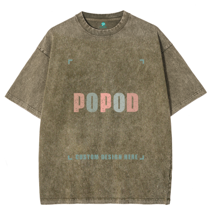 15 Colors Unisex Fit Vintage T-shirt Pure Cotton Round Neck Short-sleeved Tee Retro Style Super Soft Texture | 250g & 15-colour | PP0691
