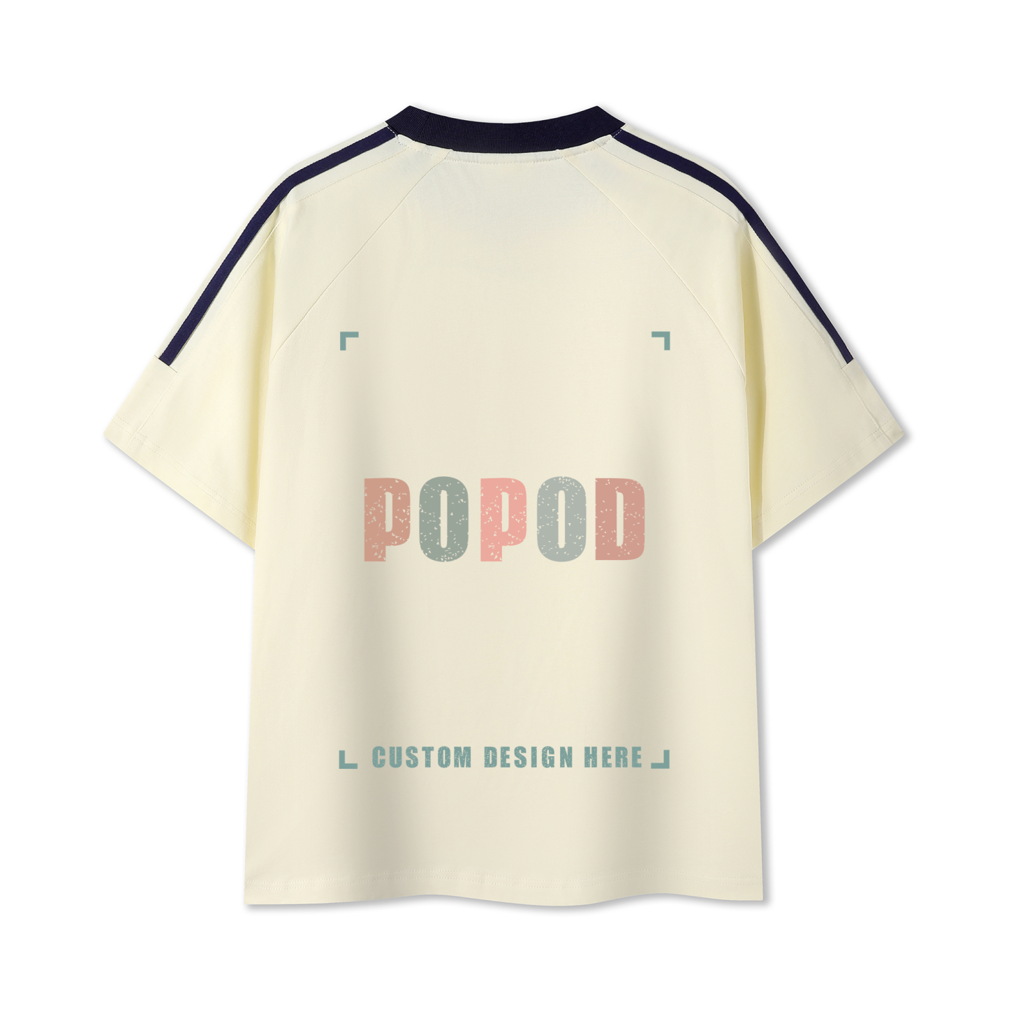 Cotton Crewneck Tee with Contrast Side-Stripe PP9420