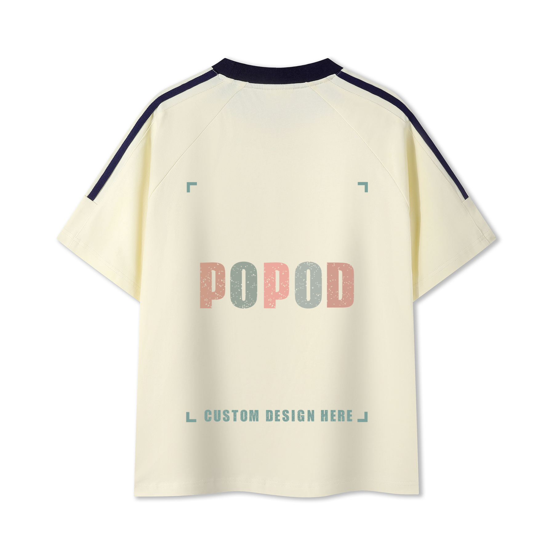 Cotton Crewneck Tee with Contrast Side-Stripe PP9420