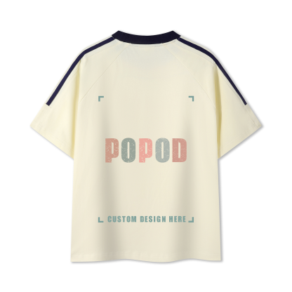 Cotton Crewneck Tee with Contrast Side-Stripe PP9420