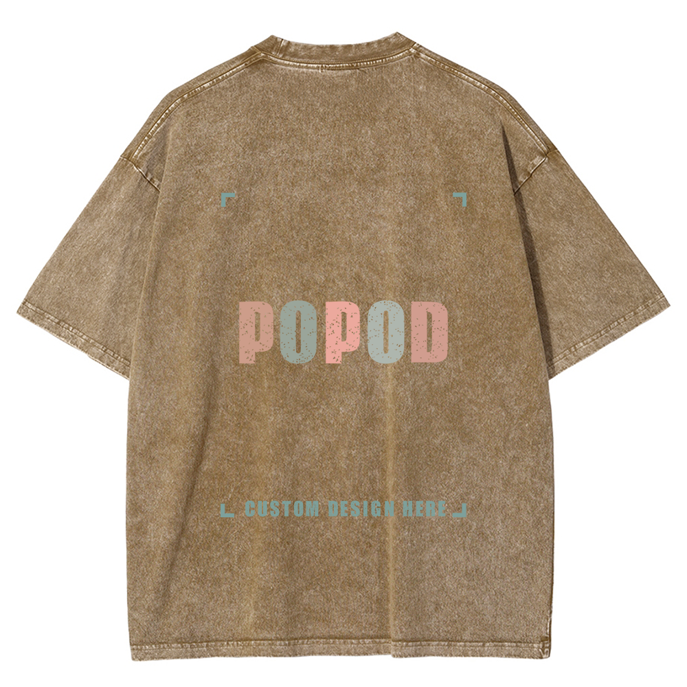 15 Colors Unisex Fit Vintage T-shirt Pure Cotton Round Neck Short-sleeved Tee Retro Style Super Soft Texture | 250g & 15-colour | PP0691