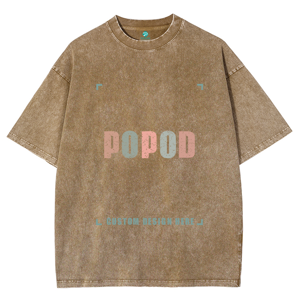 15 Colors Unisex Fit Vintage T-shirt Pure Cotton Round Neck Short-sleeved Tee Retro Style Super Soft Texture | 250g & 15-colour | PP0691