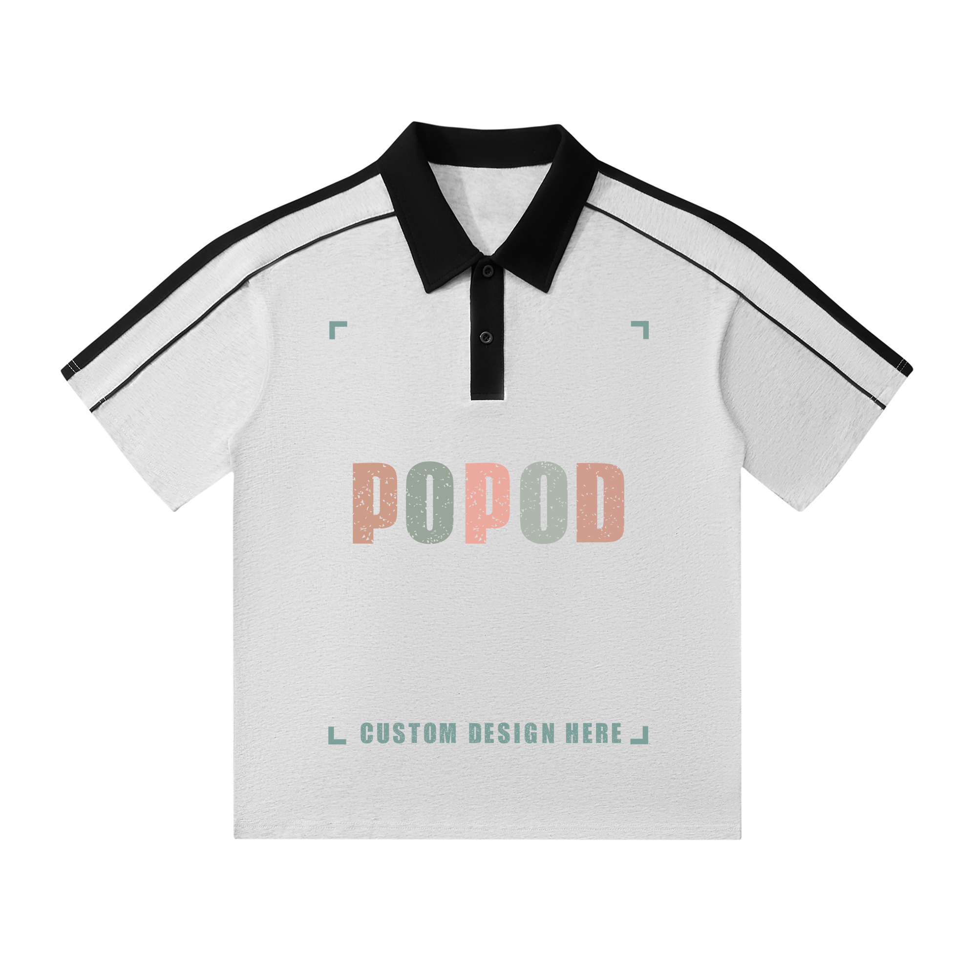 Retro Contrast Collar Polo Shirt PP7549