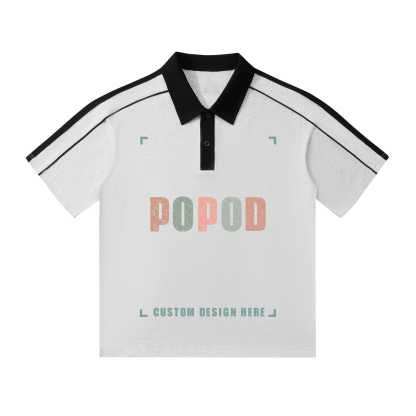 Retro Contrast Collar Polo Shirt PP7549