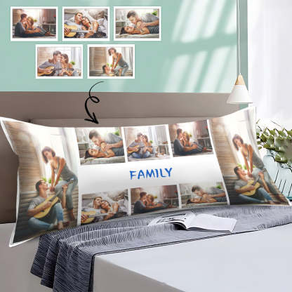 Print Photo on Body Pillow Cover Custom Text&Photo Body Pillow Case 20"x54"