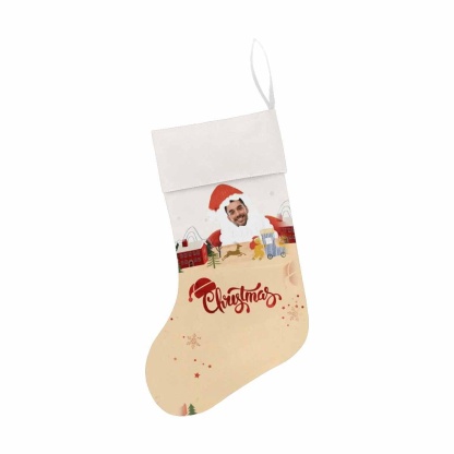 Custom 17.52in(L) Super Size-Custom Face Christmas Decorations Christmas Stocking - YesCustom