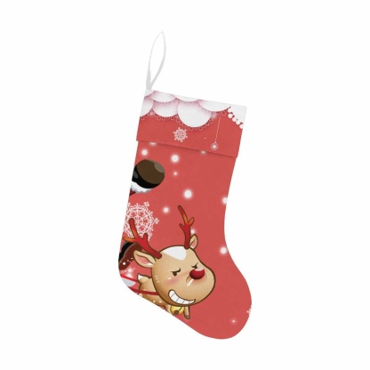 Custom 17.52in(L) Super Size-Custom Face Cute Elk Christmas Stocking - YesCustom