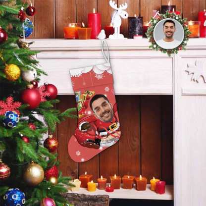 Custom 17.52in(L) Super Size-Custom Face Cute Elk Christmas Stocking - YesCustom