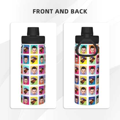 Custom 18OZ Custom Face Pet Box Sports Insulated Kettle Stainless Steel Water Bottle Personalized Photo Tumbler Sports Gifts - YesCustom